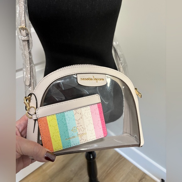 Nanette Lepore Clear Crossbody with Striped Cardholder, NWT* - Picture 1 of 6
